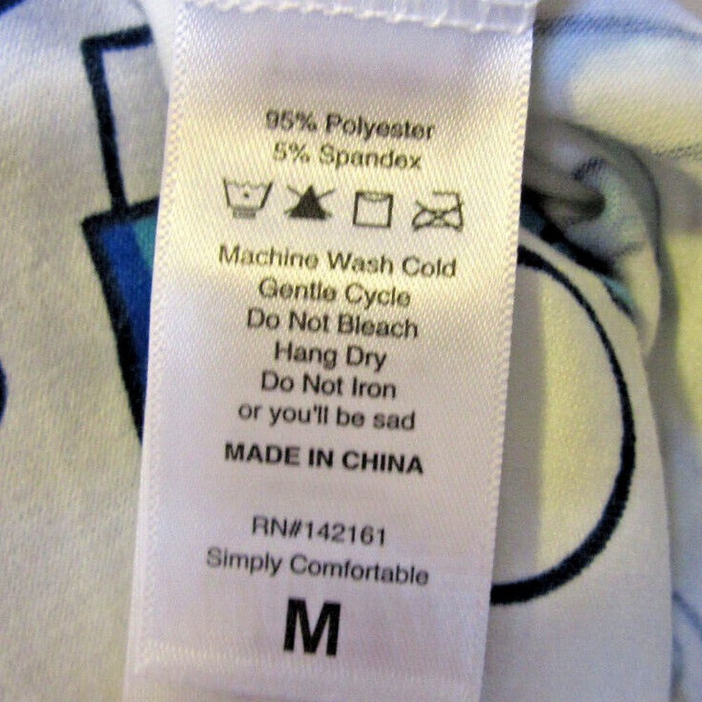 LuLaRoe Nurse Doctor Perfect Tank Tunic Top Work Shirt Blue White NWT Size M - Picture 7 of 12